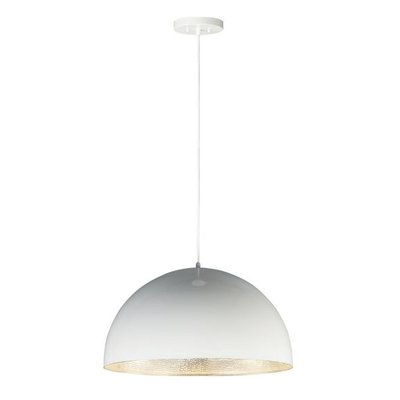-20W 1 Led Pendant-24 Inches Wide By 13 Inches High-Gloss White/Aluminum Finish Et2 Lighting E24904-Gwal