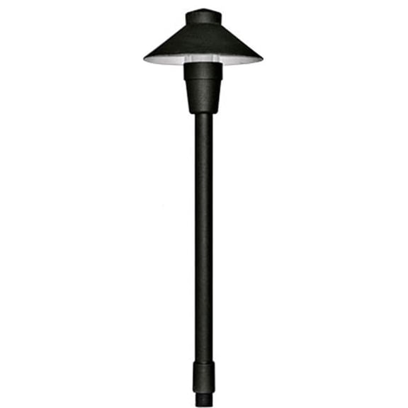 20W 12V JC Shape Small Top Cast Aluminum Path Light, Black - 16.25 x 5.03 x 5.03 in.