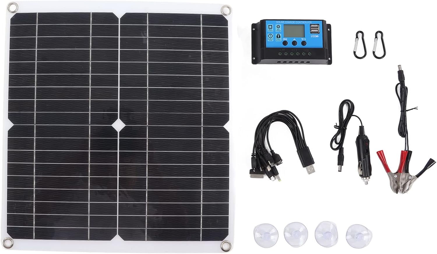 20W 12V Monocrystalline Solar Panel Kit With Waterproof Controller, Diy