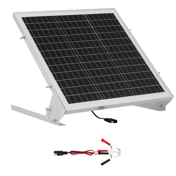 20W 12V Solar Battery Trickle Charger with MPPT Controller,Adjustable Mount Bracket,IP65 Waterproof for Car,Boat,RV,Trailer,and House Roof