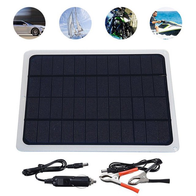 20W 12V Solar Panel Car Battery Trickle Charger & Maintainer with