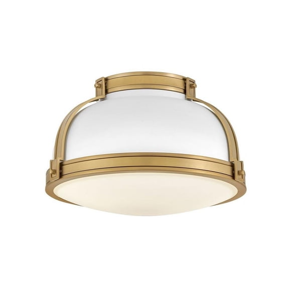 20W 2 Led Medium Flush Mount in Traditional Style-8.5 inches Tall and 14.25 inches Wide-Matte White Finish Bailey Street Home 81-Bel-5145787