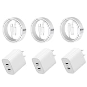 20W+20W Fast Charger For Iphone17 16 15, Daul Port USB C Charging Block with 6 FT USB-C to C Cable for Phone17/16/ 15/15 Plus/15 Pro/15 Pro Max, Pad Pro/Air, Android Phone