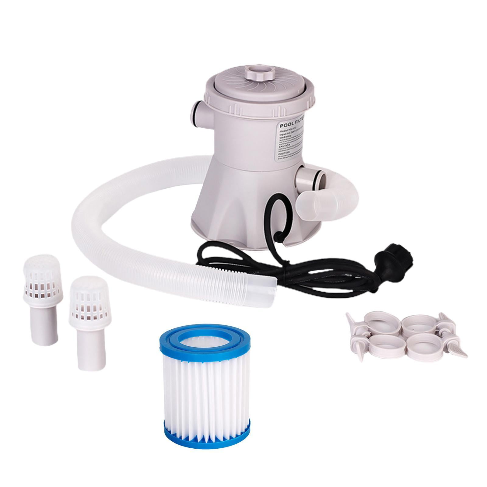 20W 300GPH Above Ground Swimming Pool Filter Pump with Filter and Accessories, US Plug