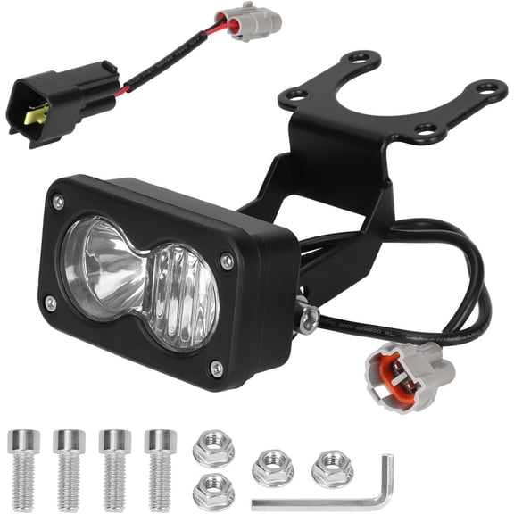 20W 6500K Super Bright LED Front Light for Electric Bicycle, Universal 3 Pin E-Bike Headlight, Waterproof Motorcycle Spotlight with Horn, Replacement Accessories in Dirt ATV Scooter 48V(White light)Q