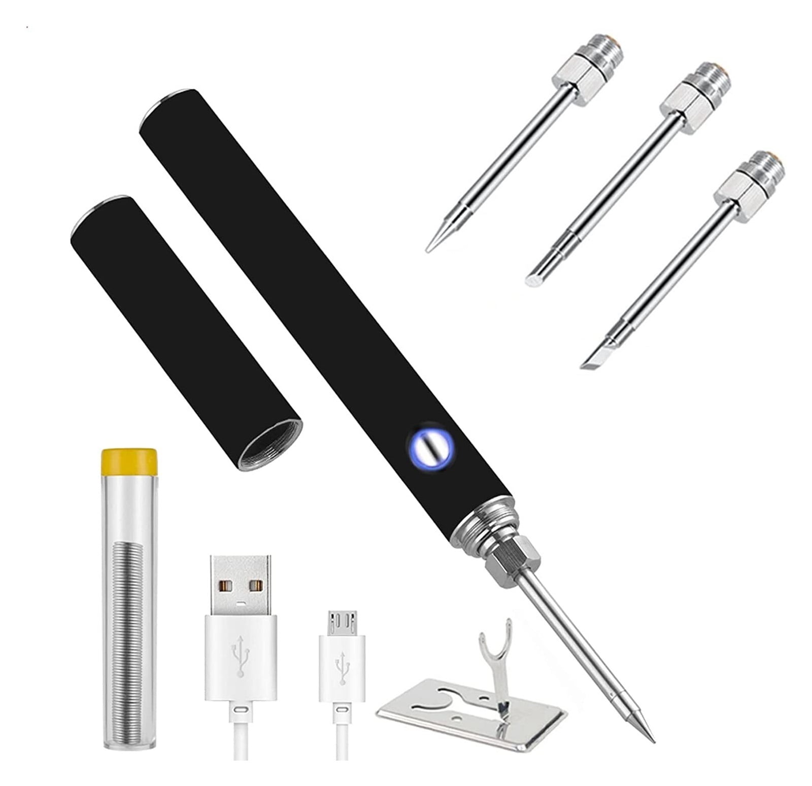 20W Cordless Soldering Iron,Portable USB Rechargeable Battery Power Pencil Soldering Iron,Wirless Repair Welding Tools ,Accurate Temperature Control