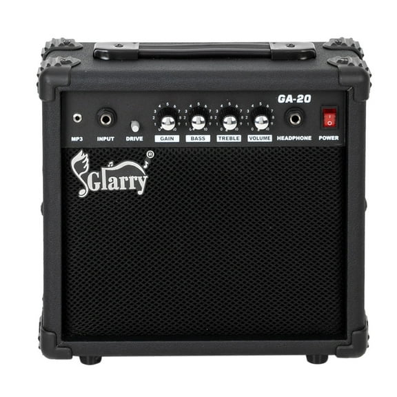 20W Electric Guitar Amp with Volume Control, Portable Travel Mini Guitar Accessories with Slient Mode, Practice Amp for Electric Guitar, Black