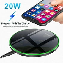 20W Fast Wireless Charger Induction Charging Station Phone Charging Pad for Iphone 15 14 13 12 11 Series XS XR X 8 8plus Samsung Galaxy Huawei