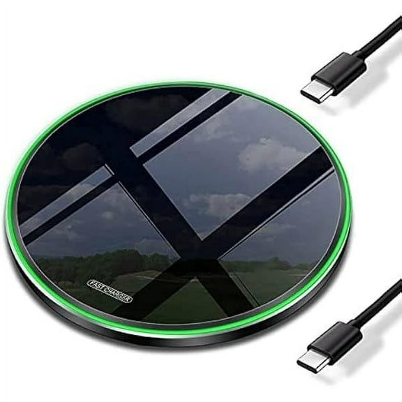 20W Fast Wireless Charger Pad with USB-C for Samsung Galaxy S24/S23/S22/S21/Note 20/Buds/Buds +,Pixel 8/7,LG G8/7/6,Wireless Phone Charge Station Compatible with iPhone 16/15/14/13/SE/X/AirPods etc
