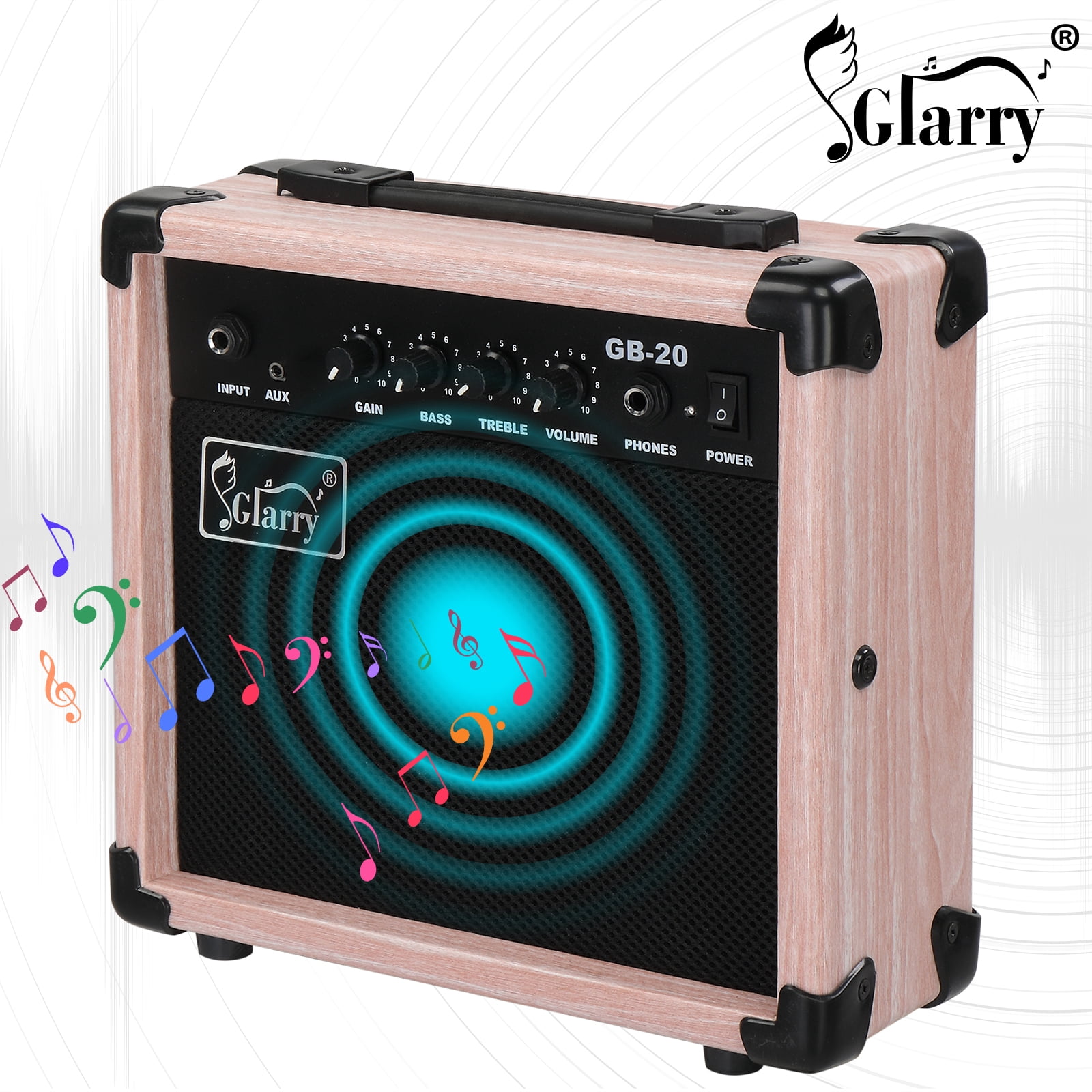 20W GB-20 Electric Bass Guitar Amplifier Natural Color