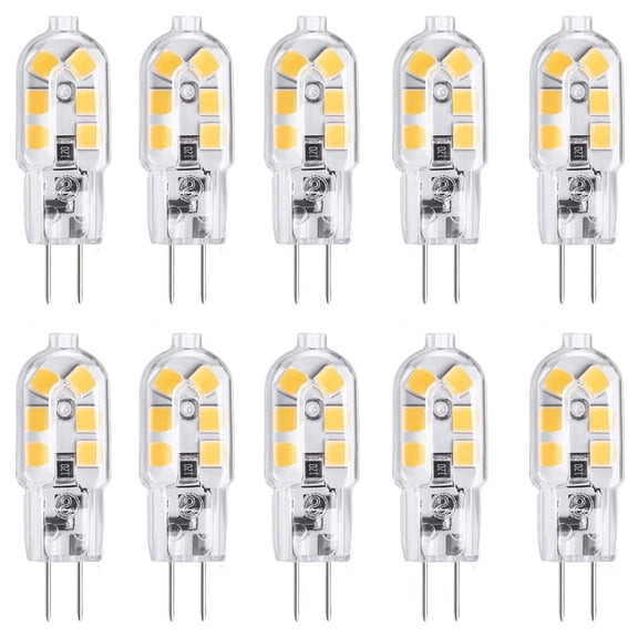 20W Halogen Bulbs Replacement G4 Base 12 Volt High Light Efficiency No for Mercury Long Service Life Pack of 10