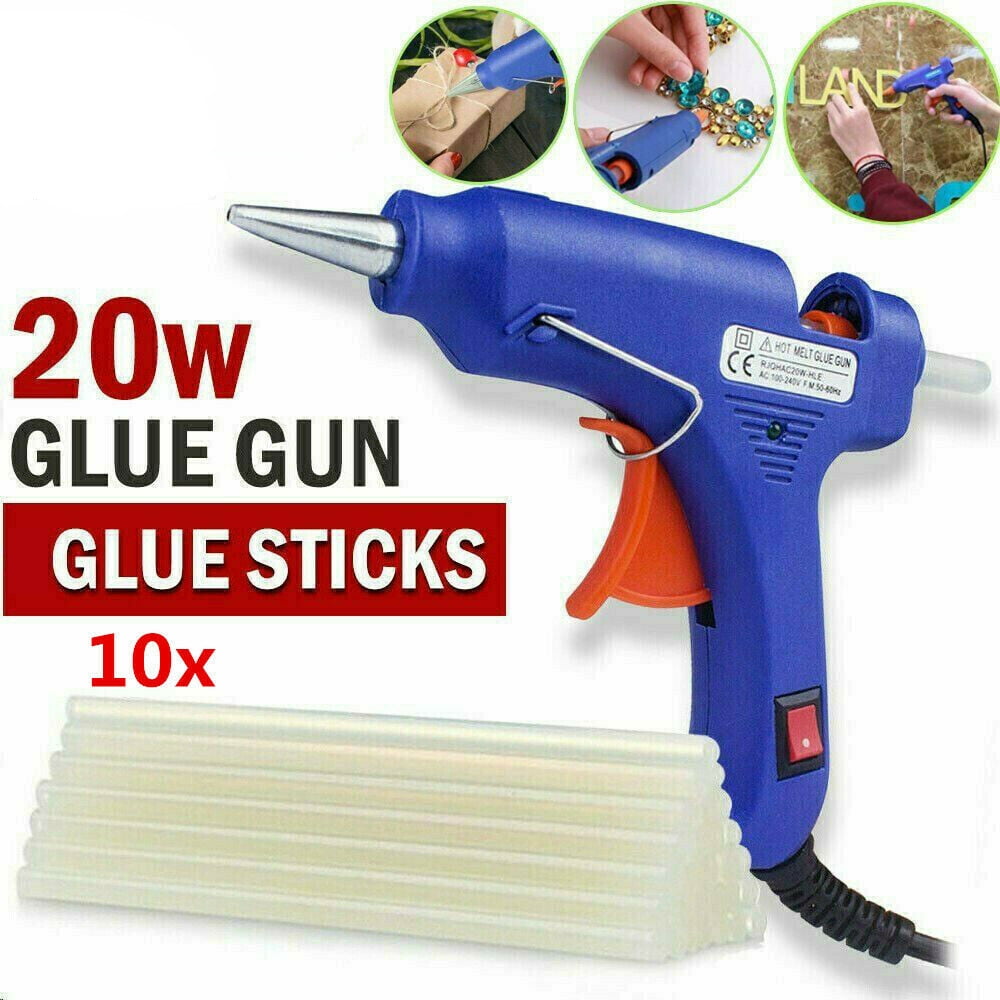 Chanseon 150 watts Industrial Hot Melt Glue Gun US Plug with 10 Pcs Glue  Sticks Adjustable Temperature 5 Copper Nozzles for DIY Crafts and Quick