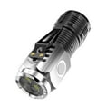 thumbnail image 1 of 20W LED Flashlight Rechargeable Portable Clip-on Work Light IPX6 Waterproof Magnetic Mini Torch with Built-in Lithium Battery ( Silver ), 1 of 9