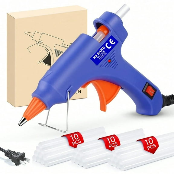 20W Mini Hot Melt Glue Gun With 30pcs Glue Stick Fast Preheating Hot Melt, High Temp For School Crafts DIY Arts And Quick Home Repairs