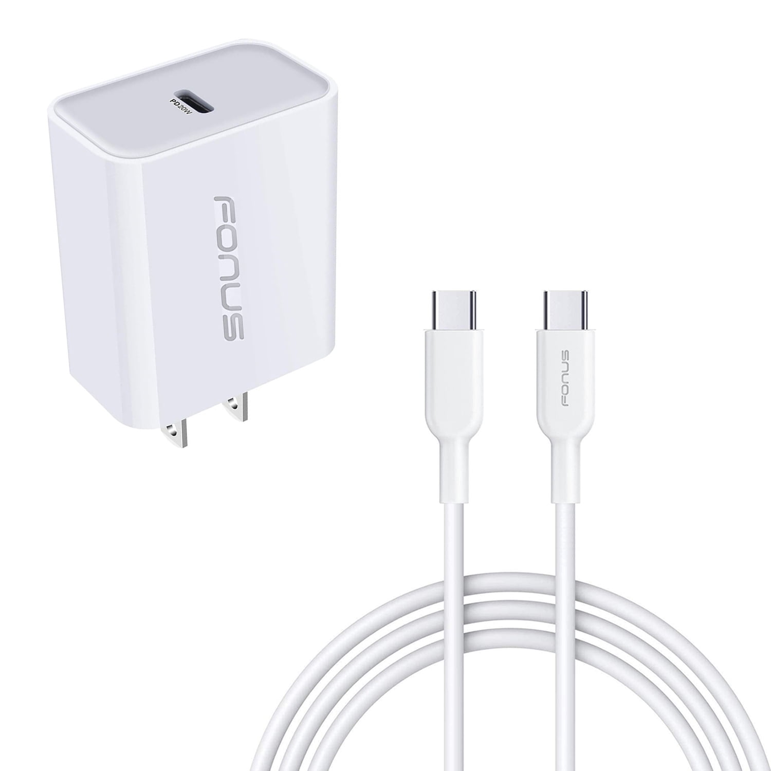 20W PD Home Charger Compatible With iPhone 16e/17e - Fast Type-C 6ft Long Cable Quick Power Adapter