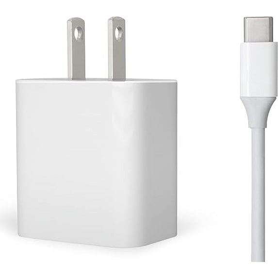 20W PD USB-Type-C Port Compact Input Home / Travel Power Adapter Plug Wall Charger with 6FT Charging Port USB-C to Type-C Cord Charger Cable White For LG G8S ThinQ