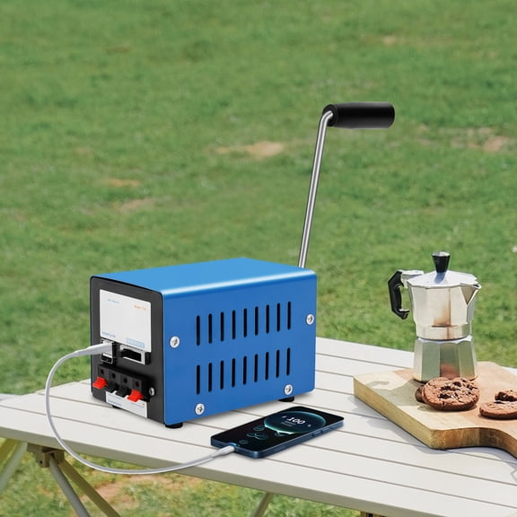 20W Portable Hand Crank Generator, Manual Power Supply Generator Freestanding Generators Multifunction Manual Crank Generators with Handle for Field Operations Field Trips Off-Grid Emergency