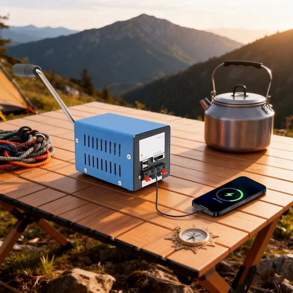 20W Portable Hand Crank Generator, Manual Power Supply Generator Freestanding Generators Multifunction Manual Crank Generators with Handle for Field Operations Field Trips Off-Grid Emergency