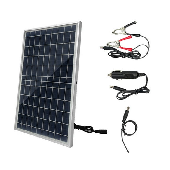 20W Portable Outdoor Solar Panel Kit Complete 12V Polycrystalline Silicon Usb