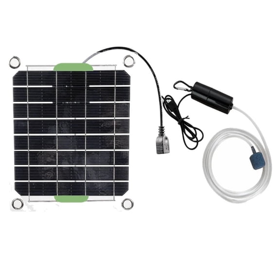 20W Portable Solar USB Aquarium Fish Tank Oxygen Air Pump,Outdoor Oxygenator with Intelligent Control System