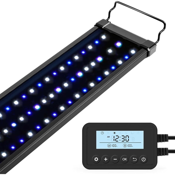 20W Saltwater Aquarium Light, Marine LED Reef Light for Corals, Programmable Timer Controller, 18 to 24-Inch