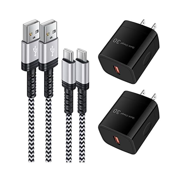 20W Single Port USB Wall Charger Plug Fast Charging Block and Cable Cord 10 ft Cell Phone Charger Type C for Samsung Galaxy S22 Ultra S21 S20 FE 5G, A12 A13 A20 A50, A11 A01 A32 A51,S10 Pixel 7 Pro 6