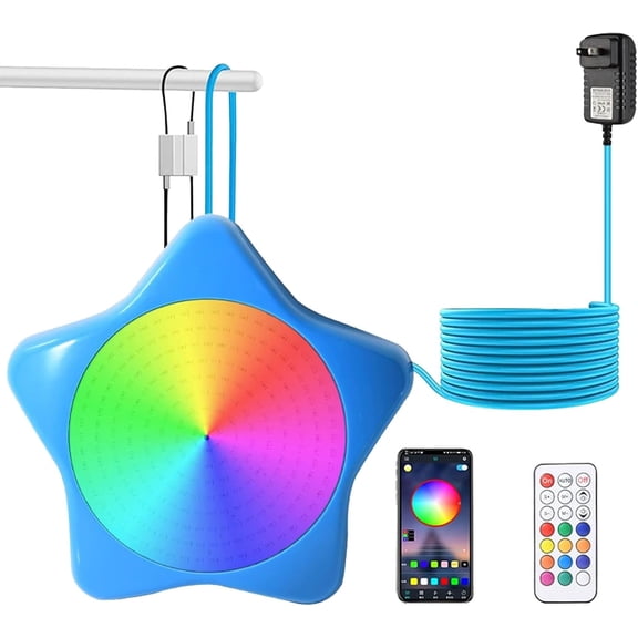 20W Smart RGB LED Submersible Pool Light Magnetic Underwater Spotlight Remote Control For Swimming Pool Pond Fountain (Blue,20W)
