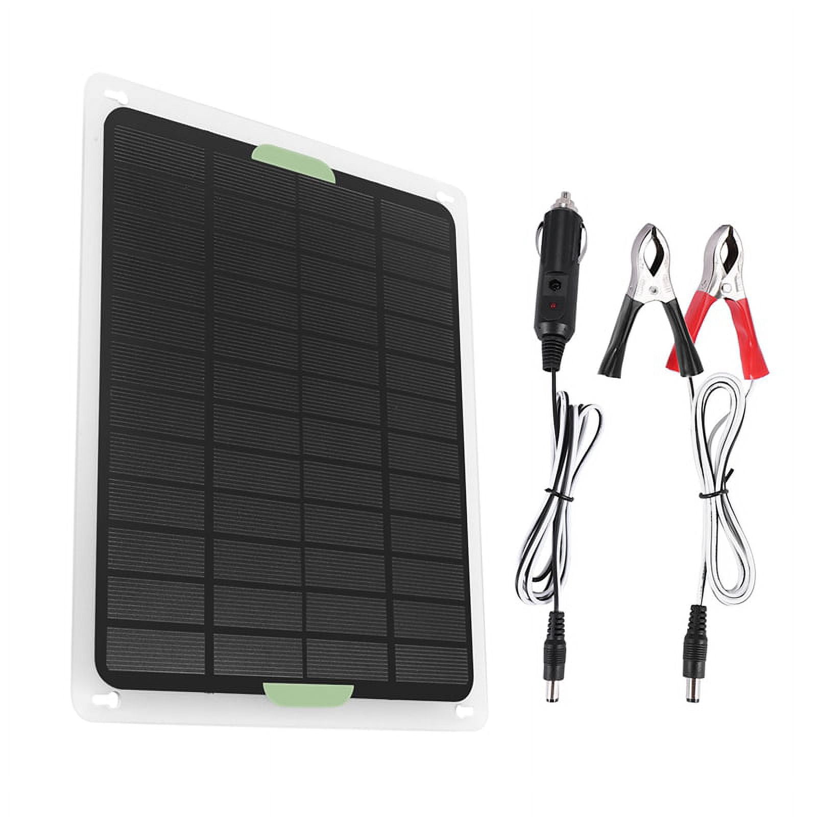 20W Solar Panel 12V/5V USB2.0 Car Charger Monocrystalline Silicon