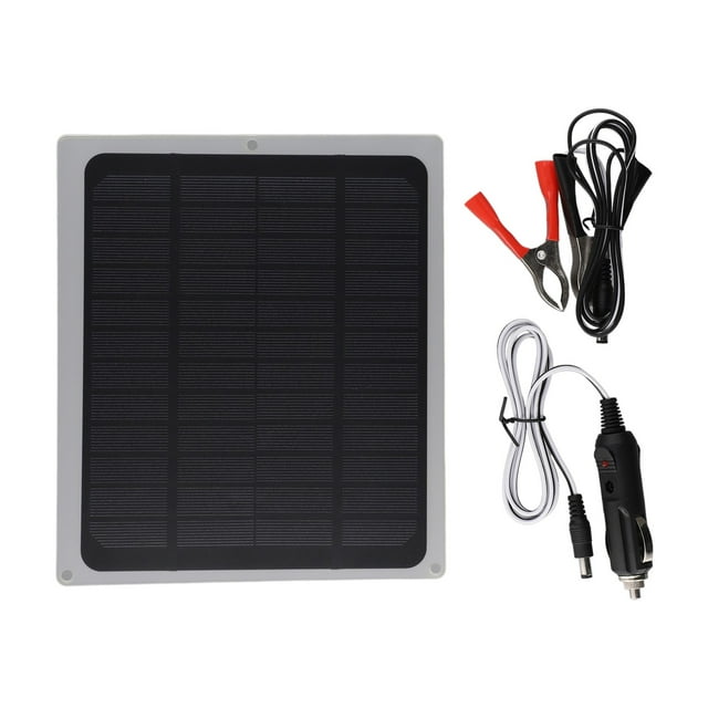 20W Solar Panel 12V Trickle Charger Maintainer Boat Car RV Battery Charger Kit