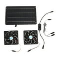 20W Solar Panel Fan Kit Heat Dissipation Ventilation Solar Powered Dual