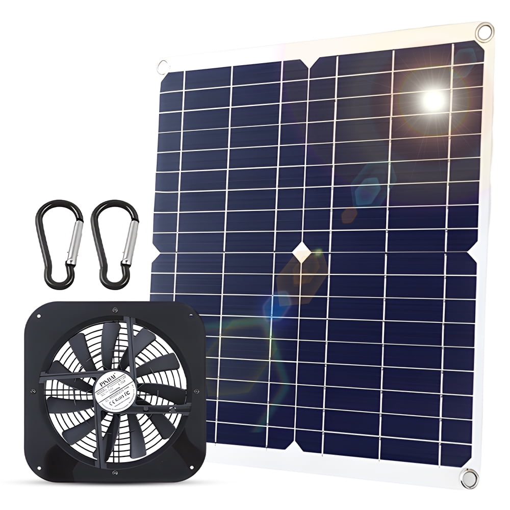 20W Solar Powered Fan Waterproof USB Solar Panel Vent Exhaust Fan