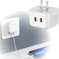 20W USB C Charger Block Fast Charging Cube 2Port Type C Brick PD&QC