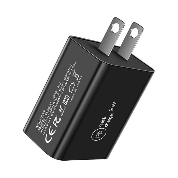 20W USB C Charger Block, Type C Fast Charging Wall Charger Power Adapter Brick Cube for Samsung Galaxy S25/S25 Ultra/S25+/ S24/S24 Ultra/S24+/S23 Ultra/S23/S23+/S22/S21/S20/S10/S9/S8 (US Black)