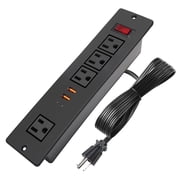 20W USB C Recessed Power Strip, Fast Charge Flush Mount Furniture Outlets,Built in Mountable Power Plug for Desk Tabletop Cabinet Drawer Nightstand