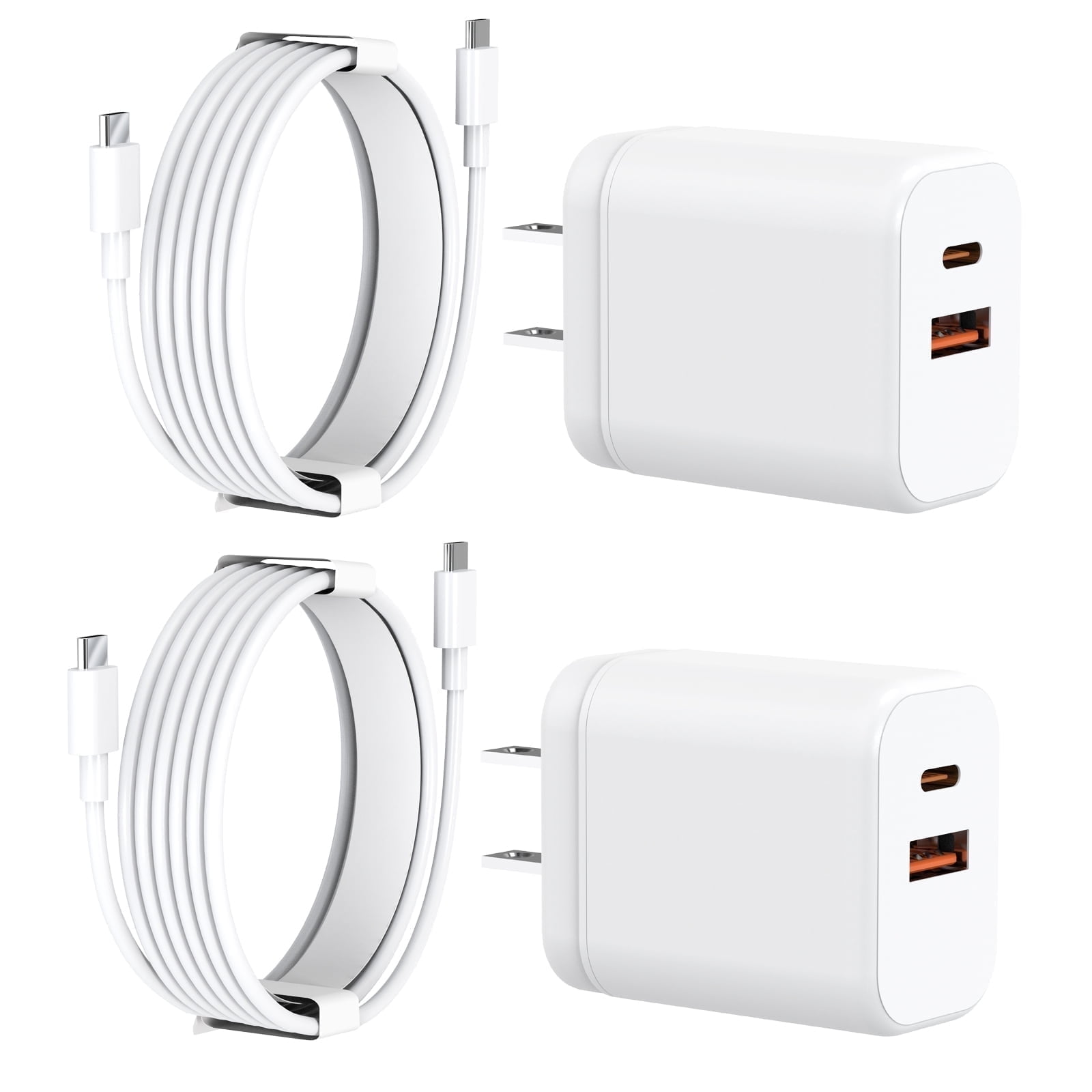 JcBlaon Wall Fast Charger Block 20W USB C Type C Dual Port Phone ...