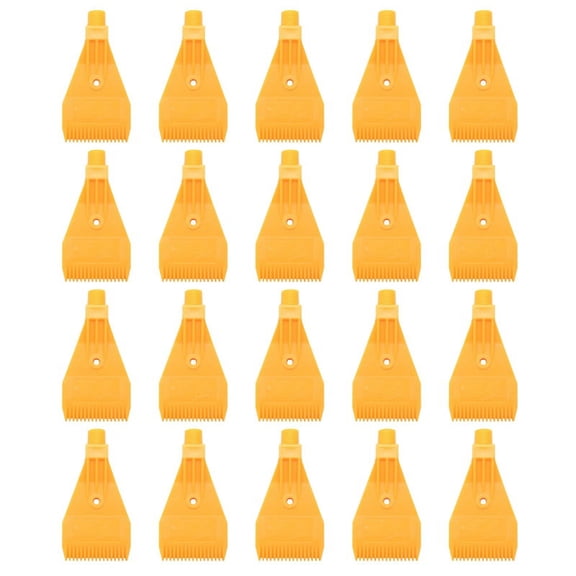 20X 1/4BSP Male Thread ABS Single Hole Air Blow Flat Jet Nozzle Yellow