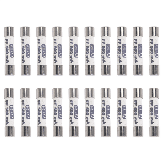 20X 1000V 500mA 6.3 X 32mm White Ceramic Fuse for Multimeter