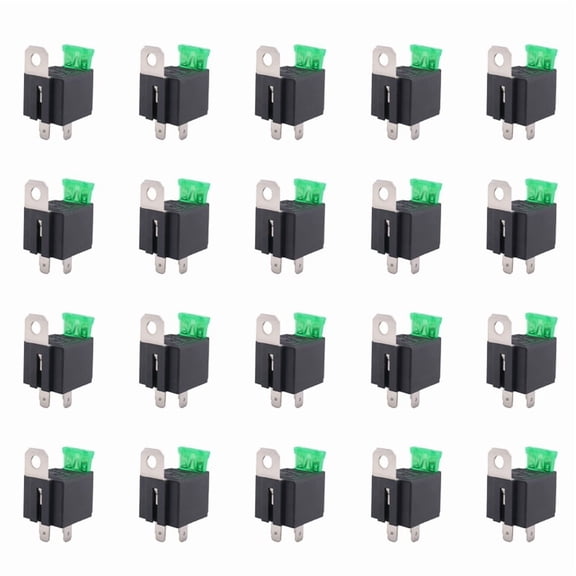 20X 12V 30A 4 Pin SPST Auto Vehicle Relay Normally Opener Switch,20 x DC 12V 30A 4 pin relay,Black