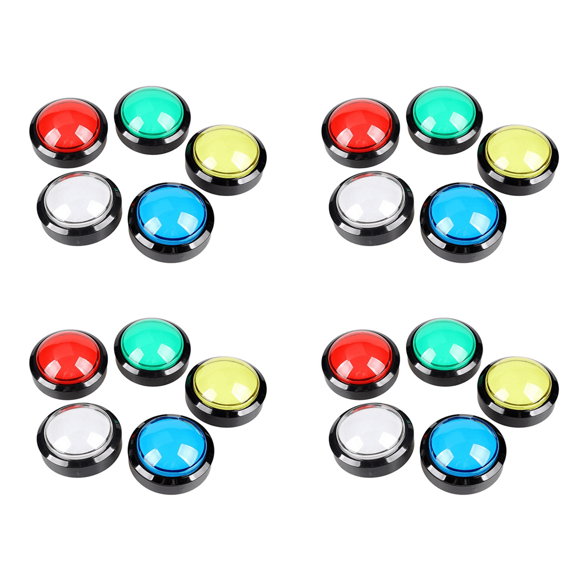20X Arcade Buttons 60mm Dome 2.36 Inch LED Push Button with Micro ...