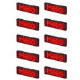 20X Bluetooth LED Name Badge Rechargeable Light Sign DIY Programmable