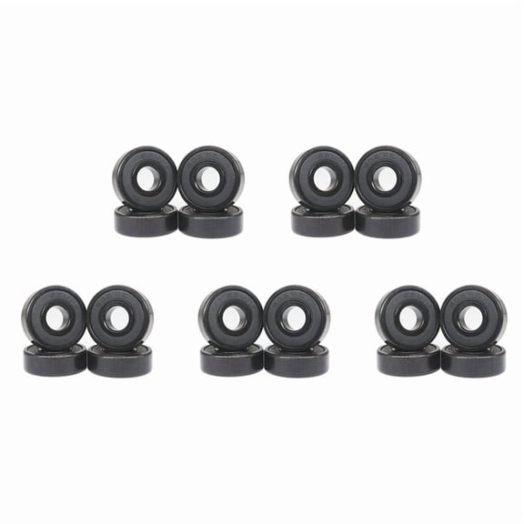 20X High-Speed 608RS Hybrid Black Ceramic Bearings Skateboard Bearings Ceramic Plastic Arc 608 Bearings