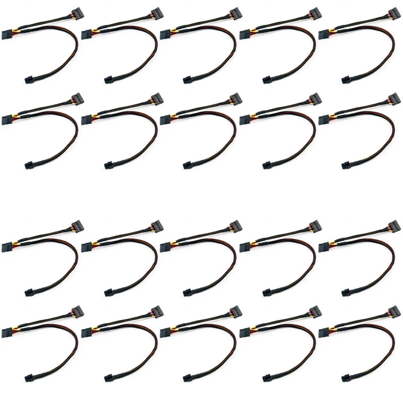 20X Mini 6Pin to 15Pin X2 SATA Cable Cord for Vostro 3650 3653 3655 Desktop Computer HDD SSD Expansion Cable