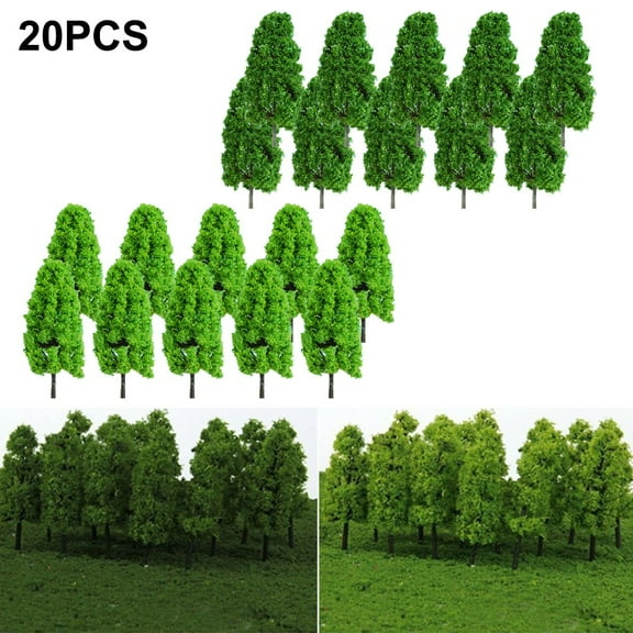 20X Model Trees Train Railroad 1:200 Scale Tree Scenery Miniature Landscape