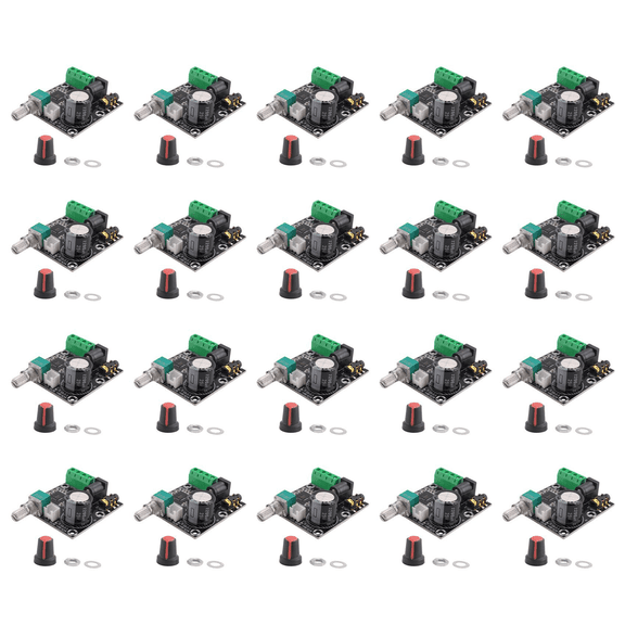 20X PAM8610 Dual Channel DC 12V HD Pure Digital Audio Stereo Amplifier Board Class D 15W X 2 High Power Amplifier Module,20 x Audio Amplifier Board,Black