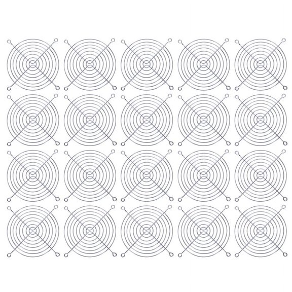 20X PC DC Fan Grill Protector Metal Finger Guard 120mm 12cm Silver Tone