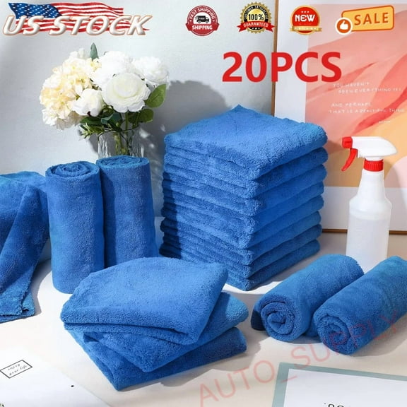 20X Premium Microfiber Detailing Towel Car Buffing Waxing Polishing Drying Towel