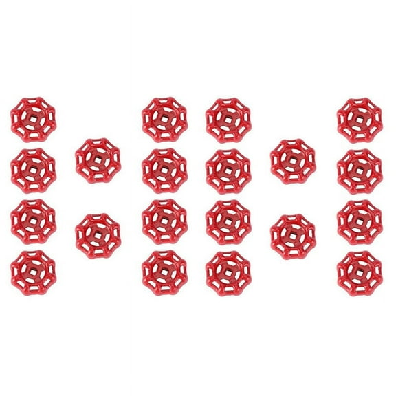 20X Replacement Gate Valve Handwheel in External Metal Faucet Pipe Water Faucet Handle,20 x Handle Switch Valve,Red