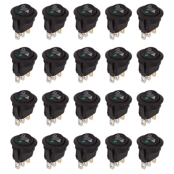 20X Round 3 Pin Rocker / Parking Switch Front Rear Walking Sensor