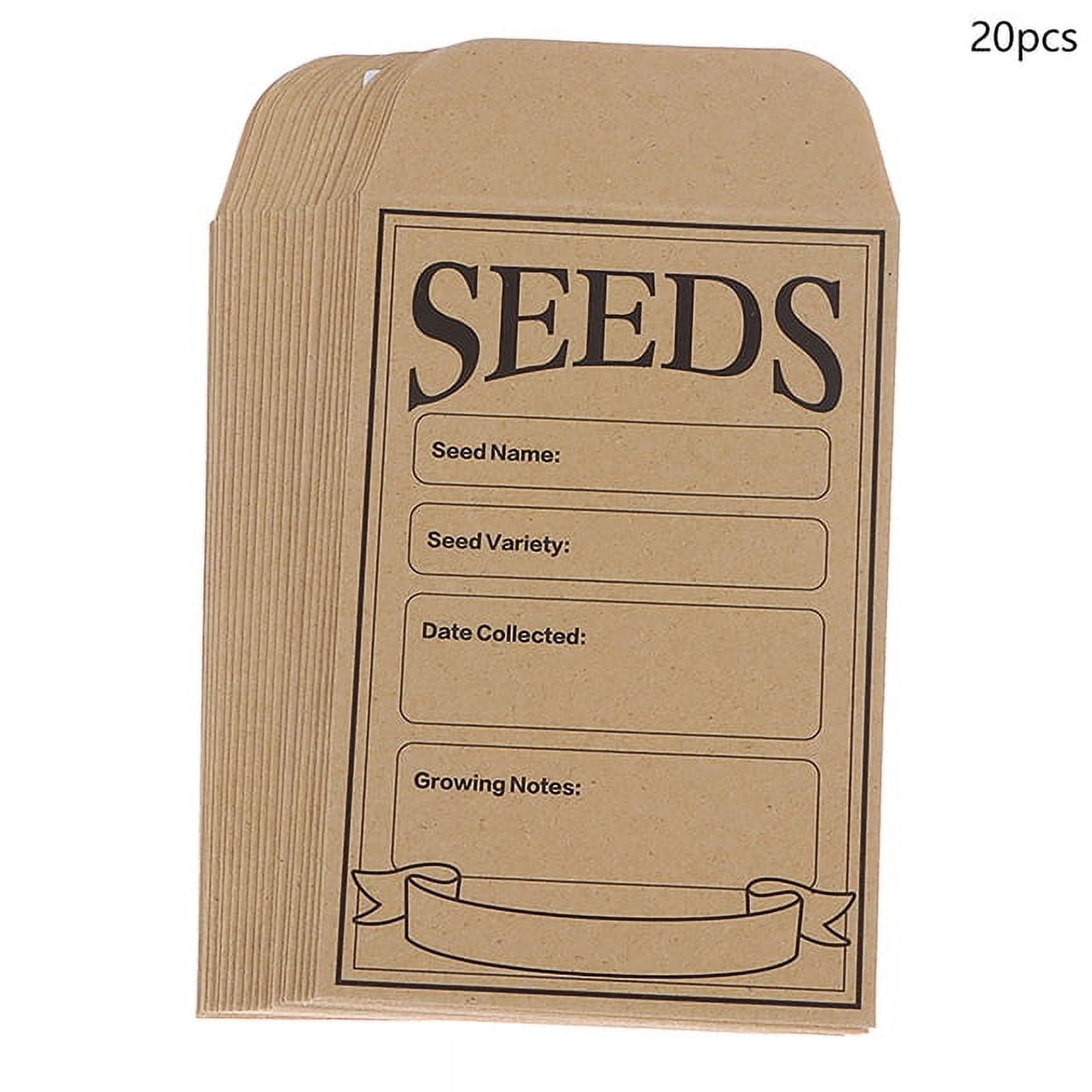 20X Seed Envelopes Kraft Paper Resealable Self Adhesive Packet Seed ...