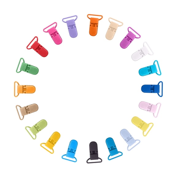 20X Suspender Clip,Feeding Clip 25Mm 34 Clip Plastic Color Camisole Bottle Home Diy,25Mm Plastic Clip